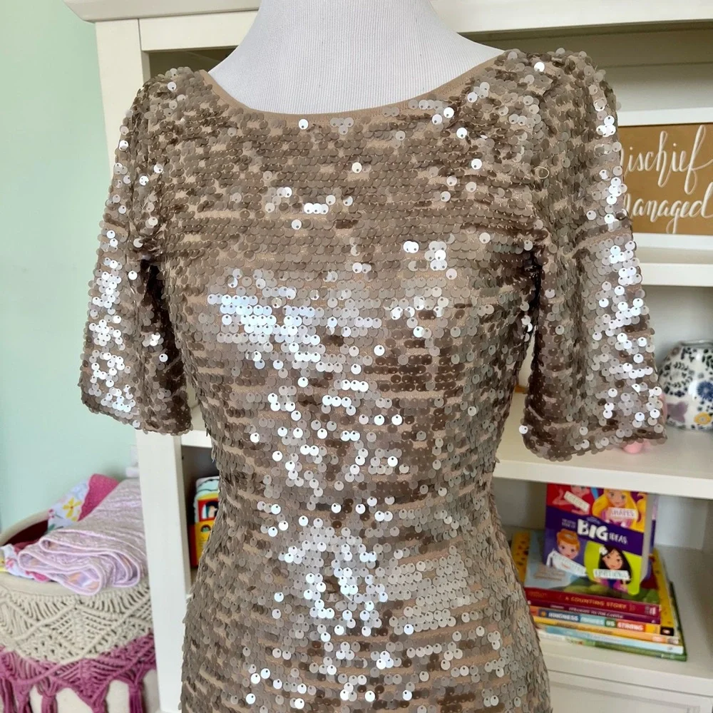 BCBG Backless Sequin Dress - Picture 3 of 7